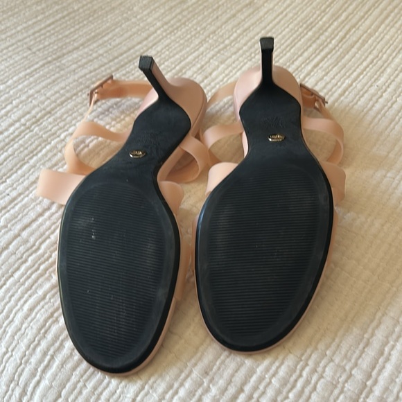 Zara blush color, plastic sandal, heel height one and a half inches size 39 - Picture 4 of 5